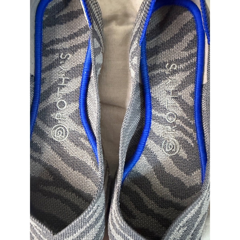 Rothy's Gray Zebra Knit Pointed Flats - Picture 3 of 5